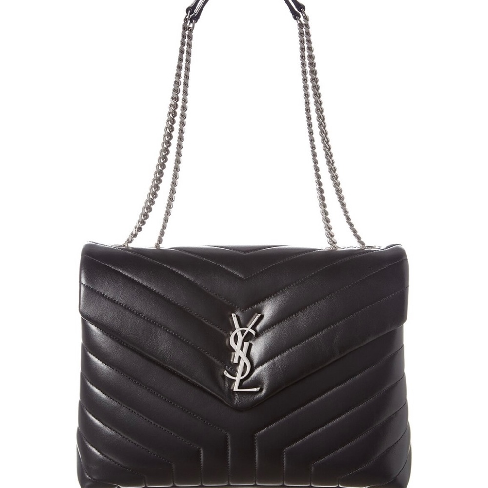 YSL Loulou medium chain bag in black